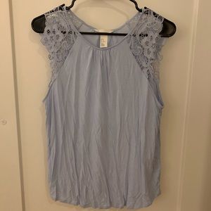 H&M | Lace Shoulder Blouse